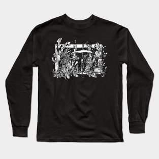 Abstract doodle city art Long Sleeve T-Shirt